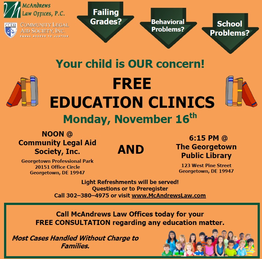 Flyer - November 16th Education Clinics