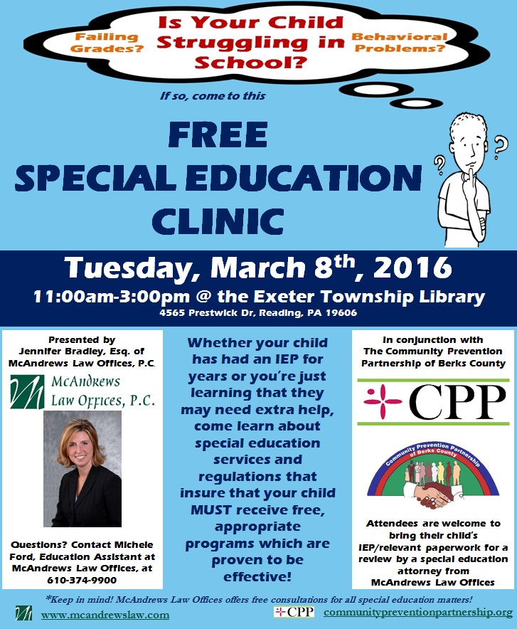 March 8th - IEP Clinic