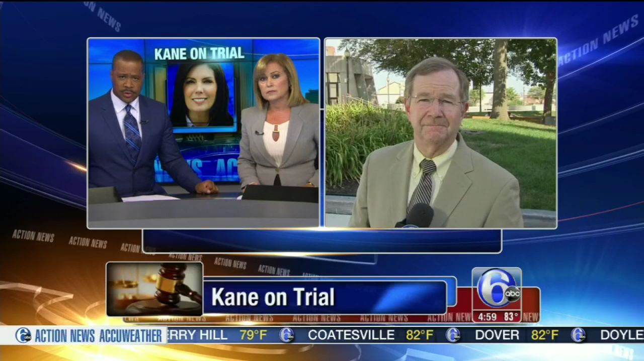 Joe McGettigan commentates for 6-ABC throughout the trial of Kathleen Kane  - McAndrews Law Firm