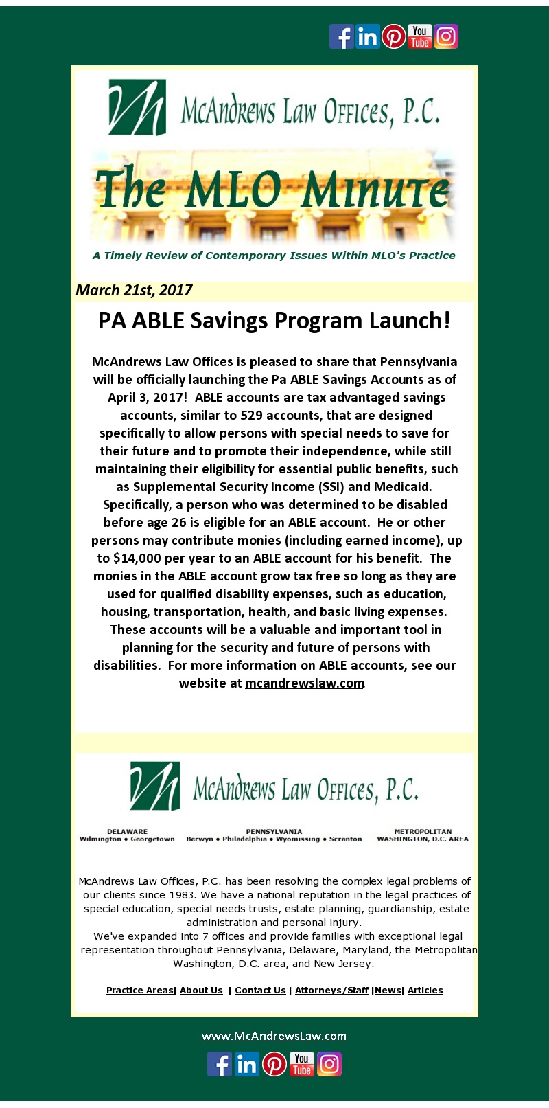 The MLO Minute PA ABLE Savings Program Launch