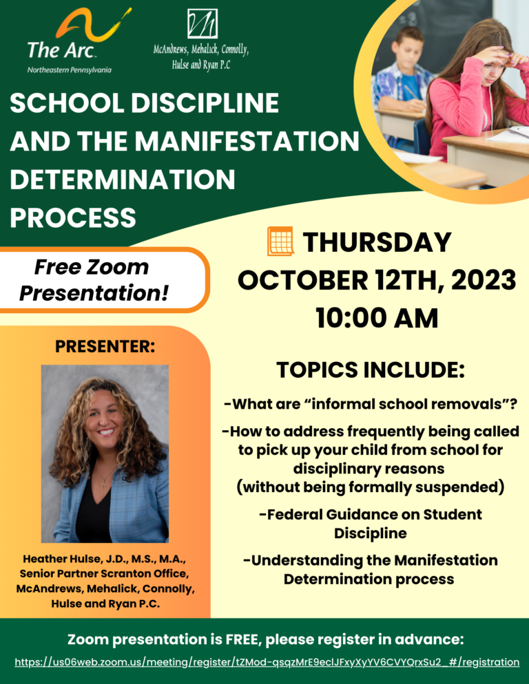 School Discipline and The Manifestation Determination Process