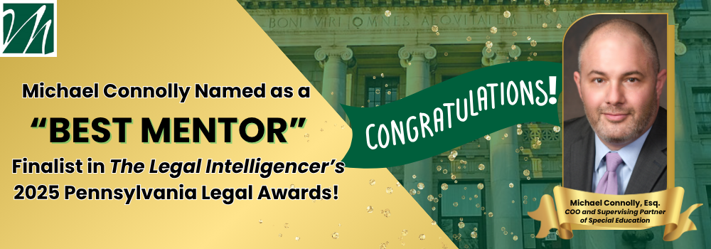 Attorney Michael Connolly Named as a “BEST MENTOR” Finalist in The Legal Intelligencer’s 2025 Pennsylvania Legal Awards (1000 x 350 px)